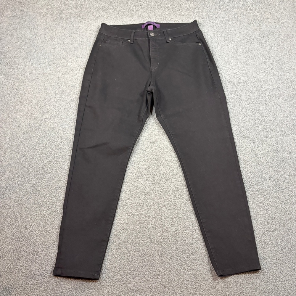 Gloria Vanderbilt Jeans Women 10 Black Jessa Ankle Jean D24075CURA-BKRW Stretch